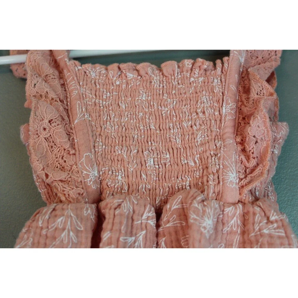Rachel Zoe Baby Girls 3T 100% Cotton Dress Sleeveless Peach Pink